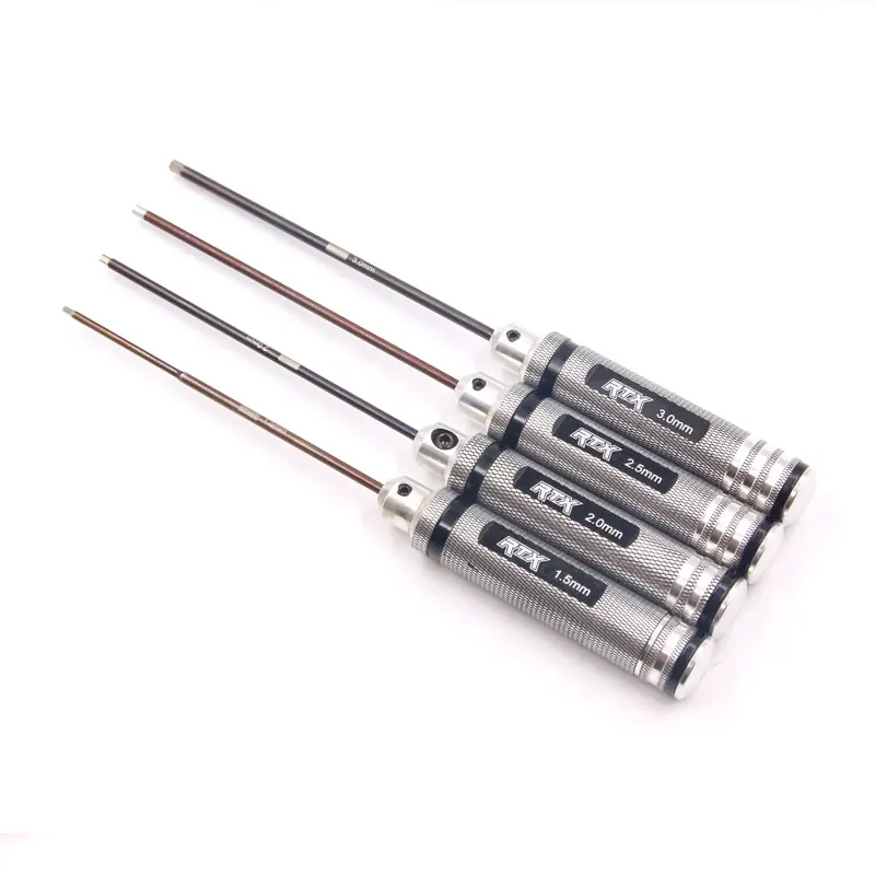 

4pcs/lot RTX RC hobby model accessories DIY hand tool hardened steel mini hex socket wrench 1.5mm 2.0mm 2.5mm 3.0mm HRC65