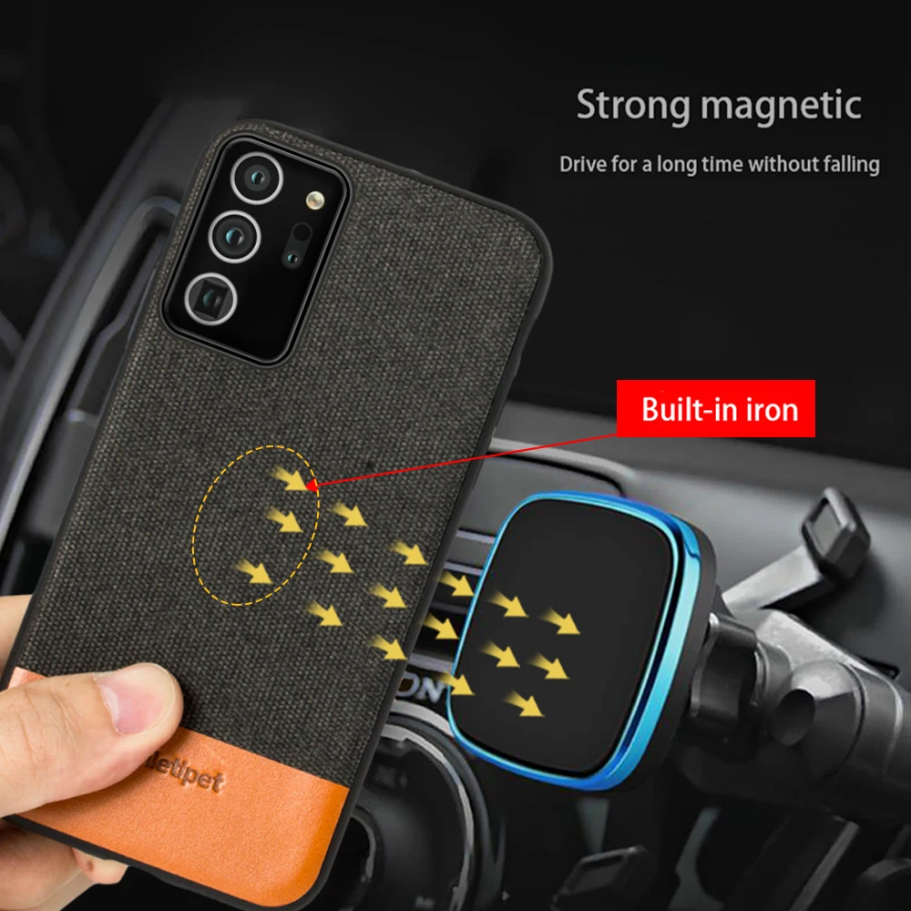 Fabric Magnetic phone case For samsung Galaxy note 20 ultra s23 note 10 s20 fe s10 s21 plus a32 a52 a72 a51 a71 a50 a8 2018