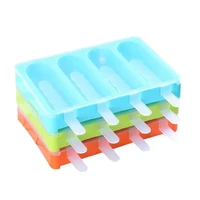 new listing 3pcs stackable ice lolly molds 4 cavity reusable ice cream molds for homemade popsicle desserts
