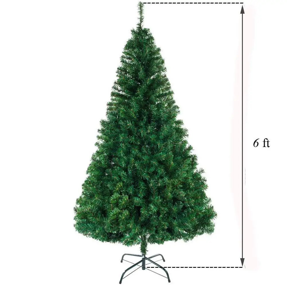 

6ft Artificial Big Green Christmas Tree 1050 Branches With Iron Base Navidad New Year Home Dcoration Mall Ornament
