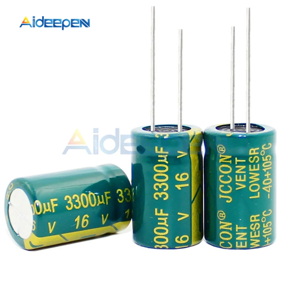 5PCS 16V 3300 мкФ 13*21 мм Алюминий электролитический конденсатор с алюминиевой крышкой