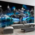 Пользовательские 3D обои, современные крутые фотообои с изображением спортивного автомобиля, настенные фрески для гостиной, детской спальни, Детские Мультяшные 3D настенные декорации