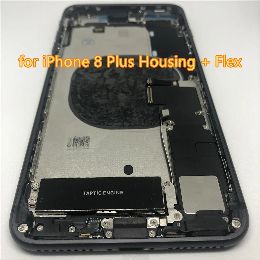 

Сменный задний корпус для iPhone 8 Plus, задняя средняя рамка и Задняя стеклянная крышка с небольшими деталями NFC, оригинальный гибкий кабель