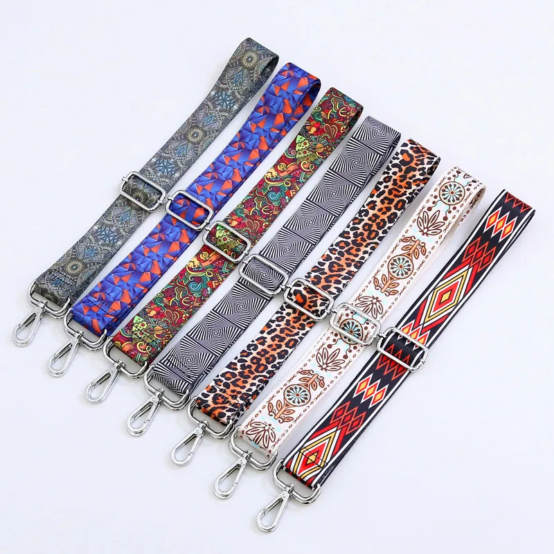 O Bag Handle Bag Strap for Women Removable DIY Shoulder Rainbow Handbag Accessories Cross Body Messenger Nylon Bag Strap Fashion