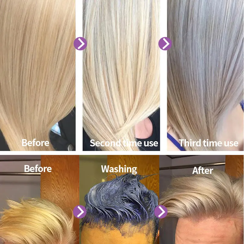 Эффективный отбеленный фиолетовый шампунь для светлых волос|Чаши смешивания