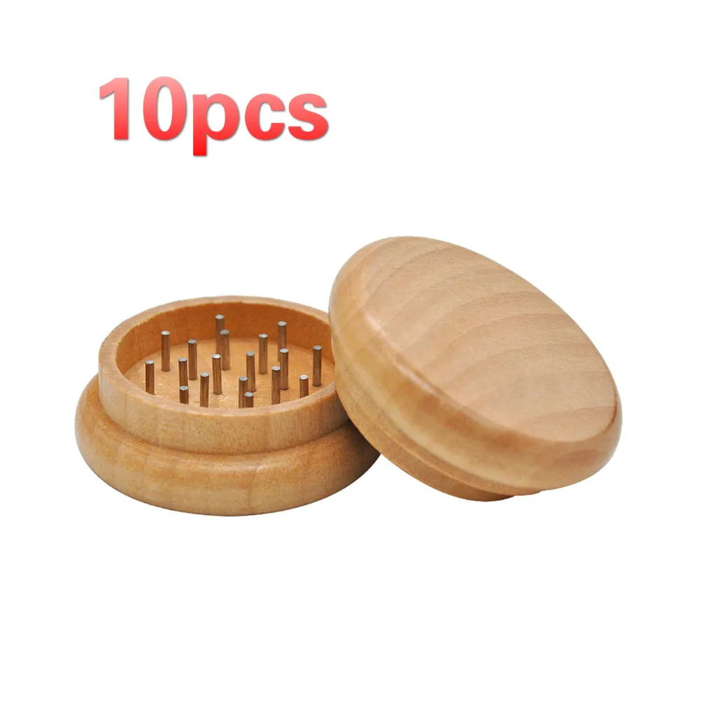10 шт. 2 слоя из дерева и сплава табак мельница для специй трав сорняк дробилка