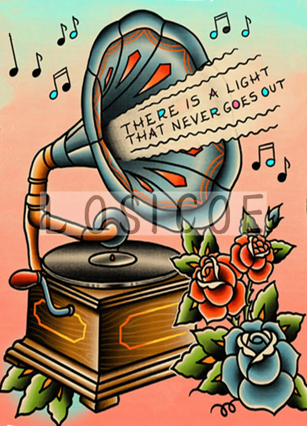 &quotTHE RE это светильник который никогда не гесут&quot винтажный узор для татуировок