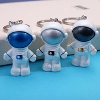 simple astronaut white resin astronaut keychain pendant accessories metal key ring men and women small gifts
