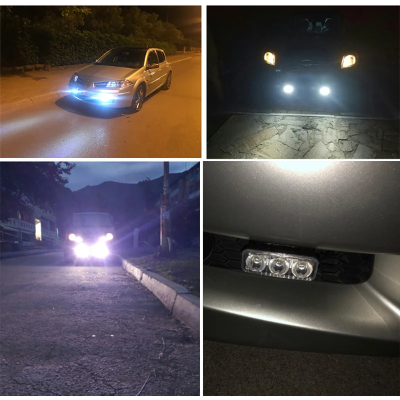 2 шт. автомобиля Универсальный Габаритные огни 3 светодиодный лампы DRL