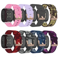 strap for fitbit versa 3 sense bands bracelet replacement woven fabric leather accessories watchband wristband nylon soft thin