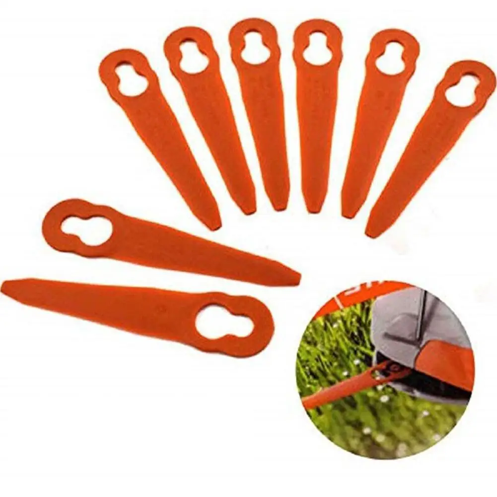 

100pcs Plastic Blades Trimmer Head Blades Replacement For Garden Cut Power Tool Lawn Accessories Garden Mower Blade S7N9