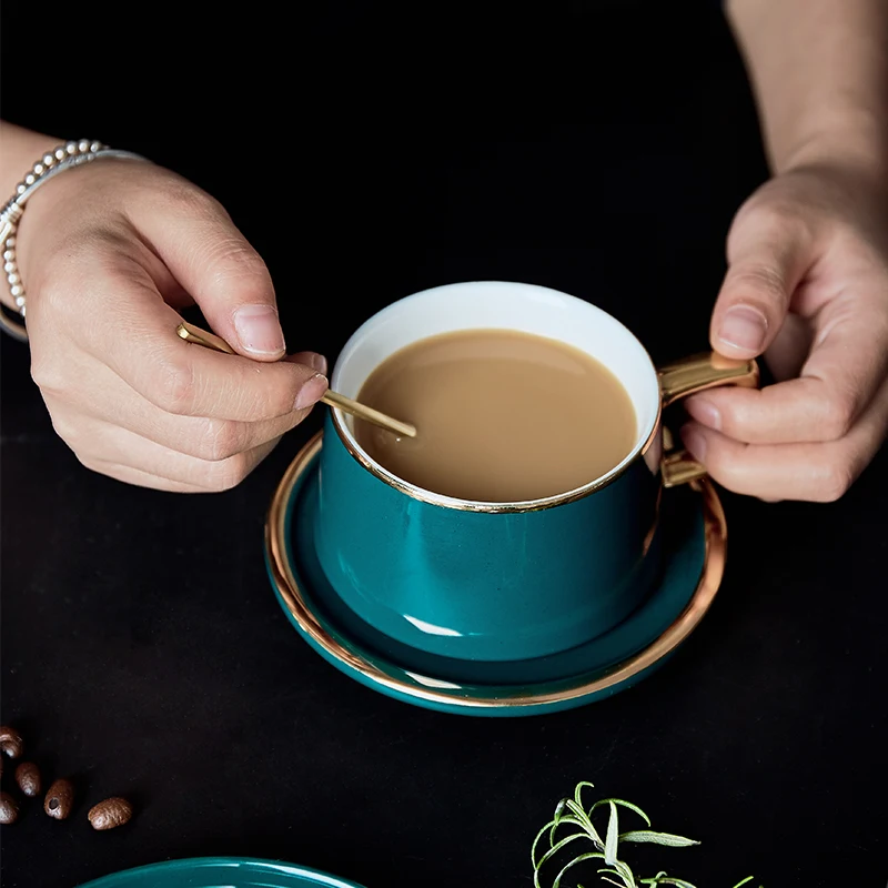 Роскошная японская кофейная чашка и блюдце керамическая небьющаяся фарфоровая