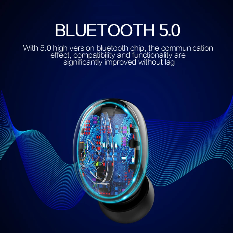 TWS настоящие беспроводные наушники HiFi Bluetooth наушники 6D шумоподавление Музыкальная гарнитура с светодиодный дисплей Беспроводная bluetooth-гарнитура