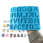 Алфавита брелок эпоксидная смола, форма английские буквы кулоны в виде цифр литья силиконовая форма сделай сам ремесла литья ювелирных изделий инструменты