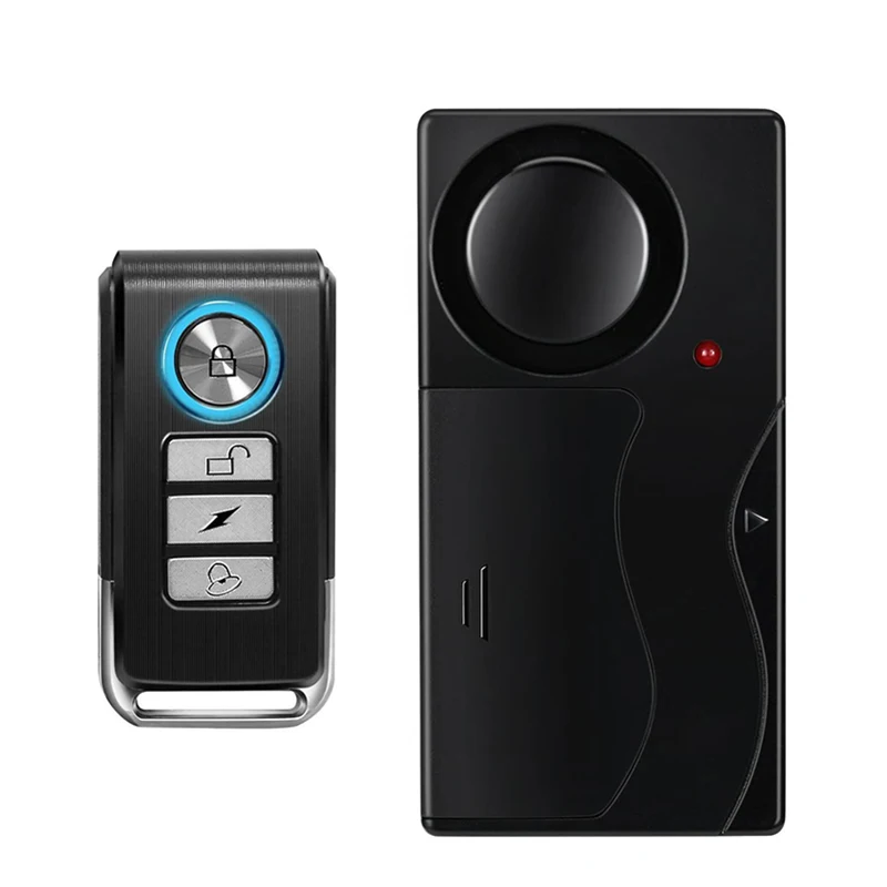 

Wireless Bike Alarm With Remote Waterproof Anti-theft Vibration Door Window Security Sensors For Motorcycle Bicycle Adjustable