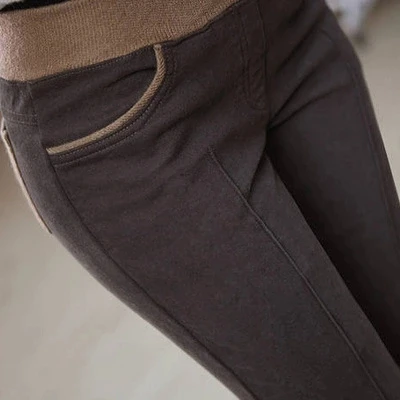 

2021 New Autumn Winter women Velvet Thick Legging Pants Women Female Patchwork Pencil