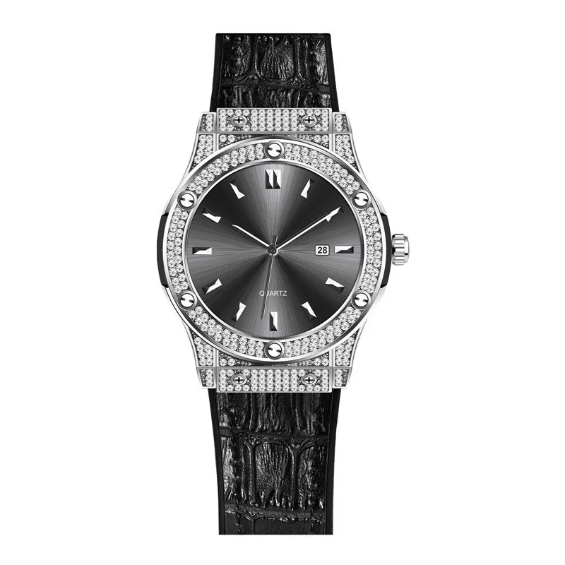 

Men Diamond Watches Top Brand Luxury Fashion Business Military Quartz Wristwatch Waterproof Male Blue Clock Relogio Masculino