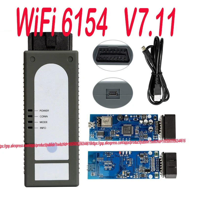 

V7.1.1 6154a Wifi Full Chip Can Update Firmware&Licence no CD for VAG OBD2 Diagnostic Scanner 6154 Support Multi-Languages