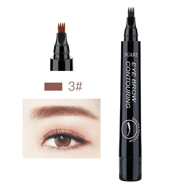 Карандаш для бровей Microblading с вилочным наконечником стойкие чернила защитой от