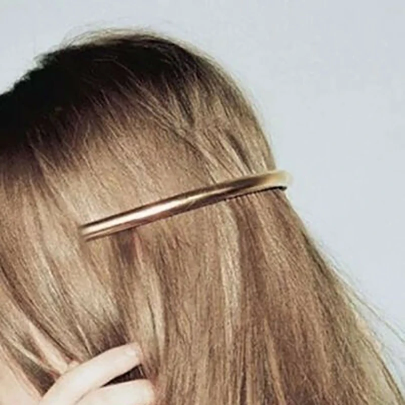1 шт. Элегантная золотистая Серебристая креативная простая заколка для волос с