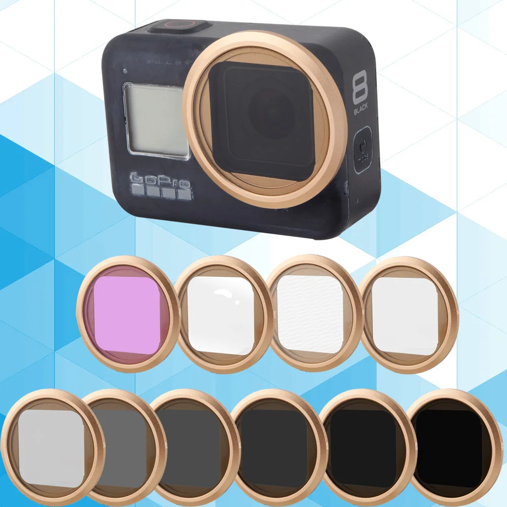 Для Gopro Hero 8 черный фильтр объектива Спортивная Экшн камера CPL/UV/Super Macro/ND4/8/16