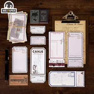 Блокнот Mr.Paper из 20 предметов с надписью свободные листья, оригинальный креативный багаж для ноутбука, рождественские памятки