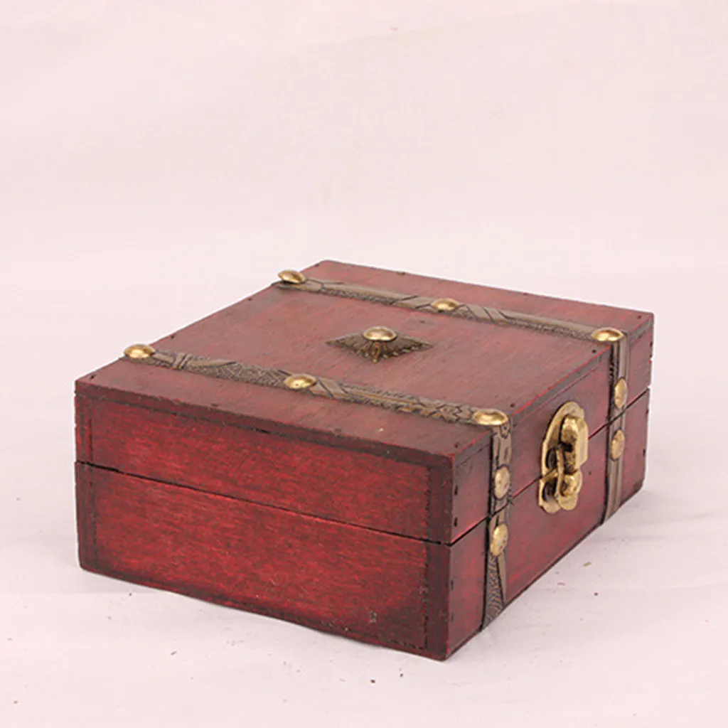 Шкатулка для ювелирных изделий винтажная деревянная шкатулка ручной работы с