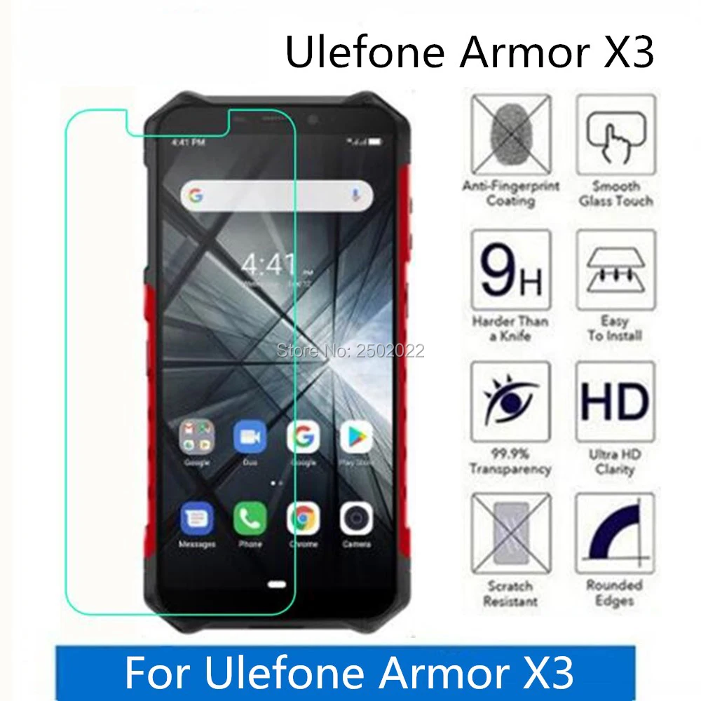

5pcs for ulefone armor x3 tempered glass 9h 2.5d premium phone screen protector film for ulefone armor x3 glass