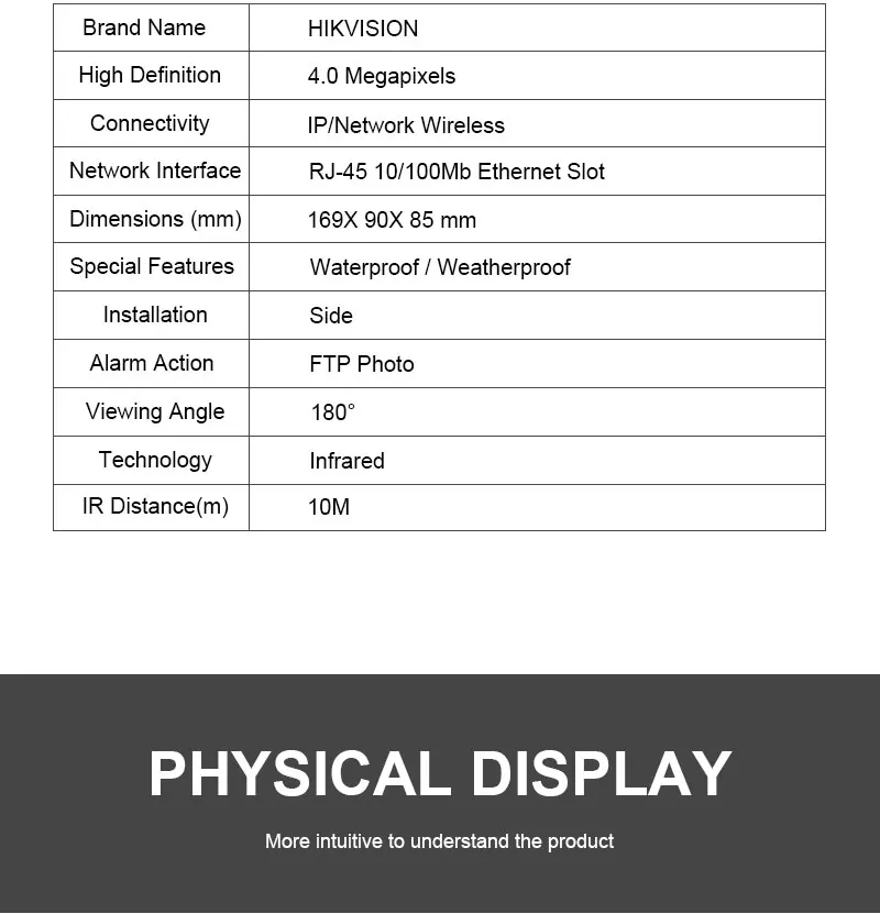 HIKVISION DS-2CD3T45FP1-IWS Встроенный микрофон широкоугольный 4MP WiFi ip-камера PoE Поддержка P2P Hik-подключение ONVIF мобильное управление