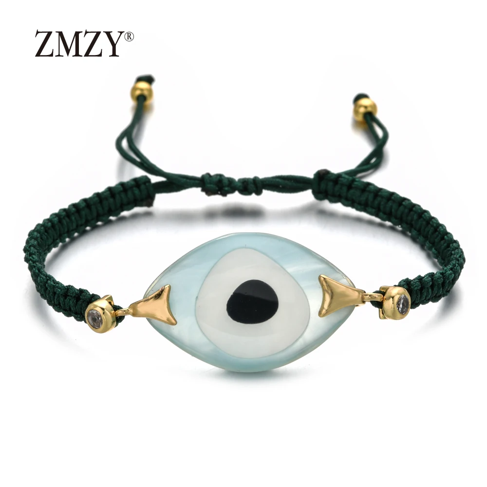 ZMZY Boho Стиль сглаза браслет Шарм Кристалл ручной работы роскошный браслет большие браслеты и браслеты для женщин ювелирные изделия