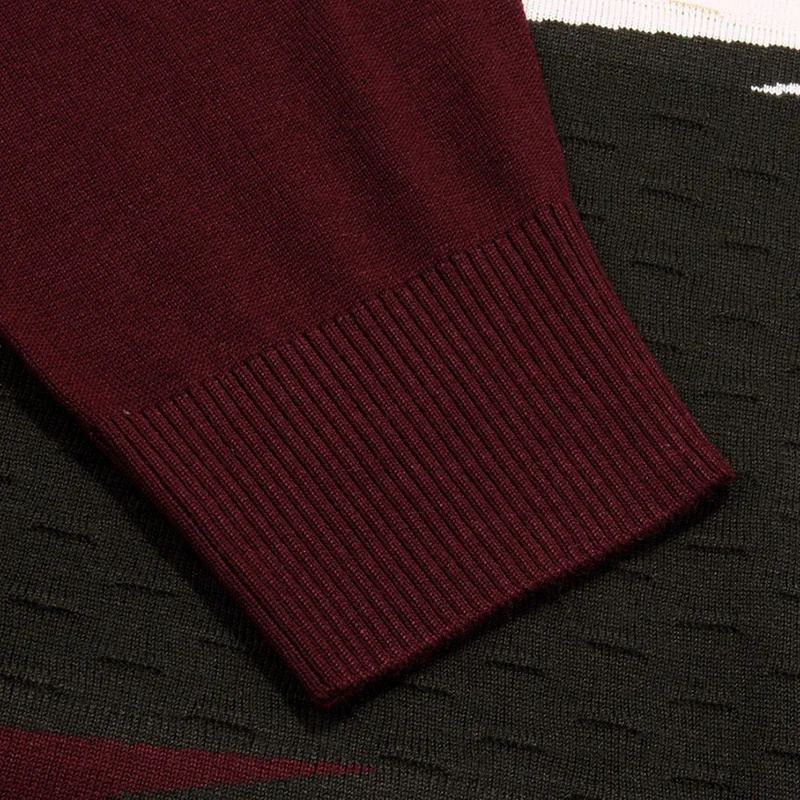 Новинка 2019 повседневный полосатый вязаный свитер Мужская одежда трикотажное