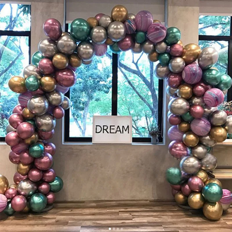 50/100pcs Metallic Latex Balloons 5/10/12 Inch Gold Silver Chrome Ballon Wedding Decorations Globos Birthday Party Supplies