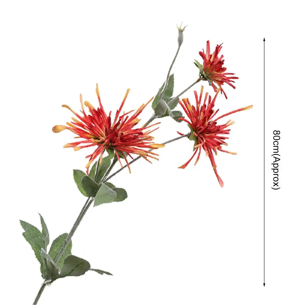 

Artificial Flower Eco-friendly Eye-catching Faux Silk Flower Simulation Chrysanthemum Wedding Decor for Engagement