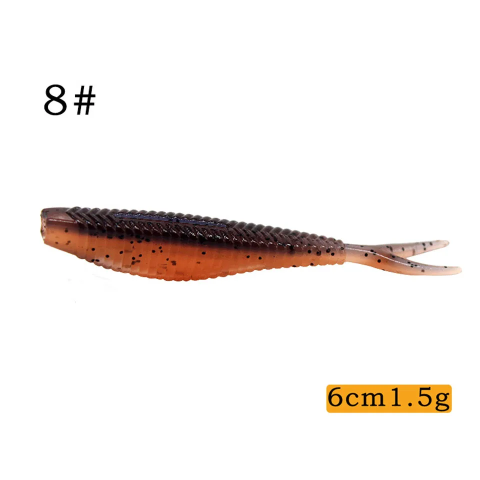 8 шт./лот японские рыболовные приманки Мягкая приманка 60 мм 1 5 г искусственная для