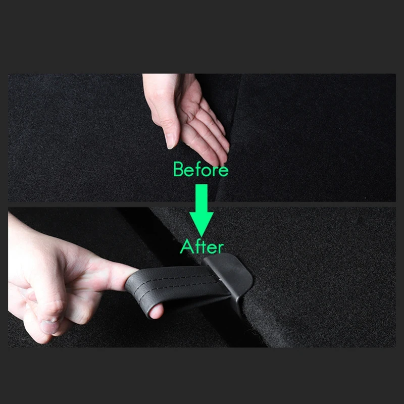 Автомобильный кожаный интерьер багажник панель ручка портативная для Tesla модель