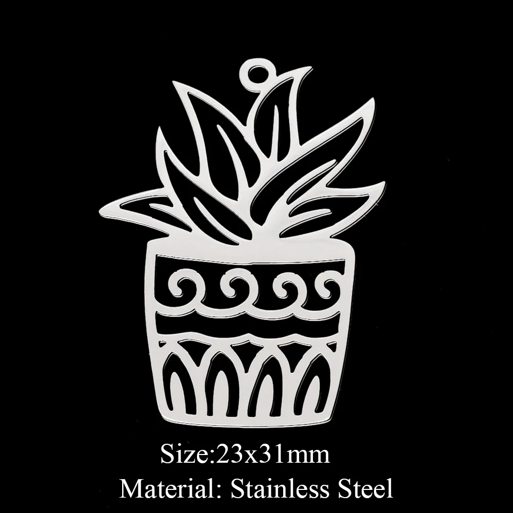 5 шт./лот 100% серьги-подвески сделай сам из нержавеющей стали в горшке подвески