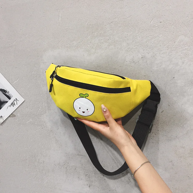 

2022new Korean version ins fashion chest bag female printed canvas Joker slung purse cross body bags bag graffiti bag