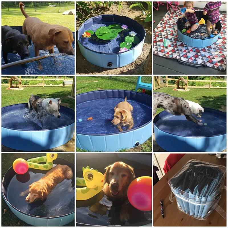 

Dog Pool Pet Bath Summer Outdoor Portable Swimming Pools Indoor Wash Bathing Tub Foldable Collapsible Bathtub for Dogs Cats Kids