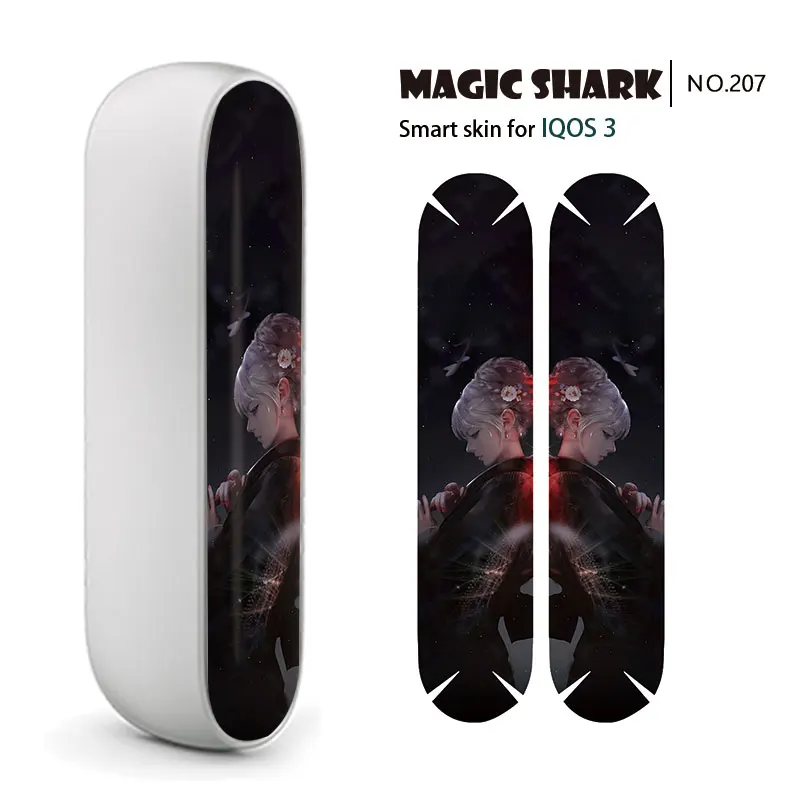 Волшебная Акула блоки картина цветок мультфильм Обложка чехол наклейка