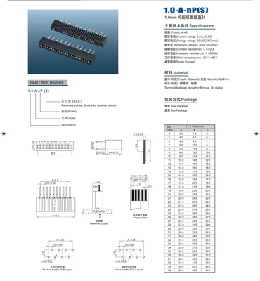 FPC FFC кабель 1 0 мм разъем без блокировки разъемы PCB прямой контакт 4 5 6 7 8 10 12 16 17 18 19 20