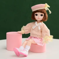 fashion kawaii baby mini joint dolls 30 cm 16 bjd doll full set princess female body curly hair action figure toys for girls