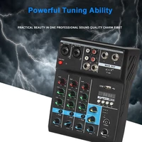 professional 4 channel bluetooth mixer o mixing dj console with reverb effect for home karaoke usb live stage ktv