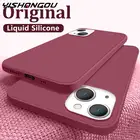 Чехол для телефона iPhone 13 12 Pro Max 11 Pro XS X XR 8 7 Plus 6S 6 Plus SE 2020 13 Mini 12 Mini, мягкий чехол из жидкого силикона