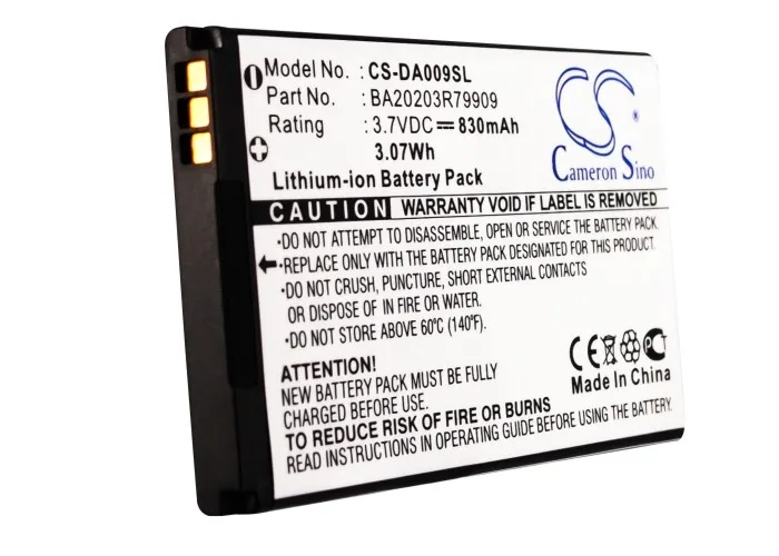 

Батарея Cameron Sino 830mAh для креативного фото Zen Micro, BA20203R79909 DAA-BA0009