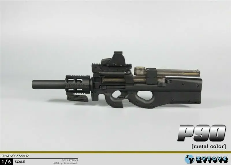 ZY2011A 1/6 весы рисунок сцены аксессуары на высоком каблуке 11 см, p90 оружие Модель металлический Цвет модель для детей возрастом от 12 дюймов фигурку