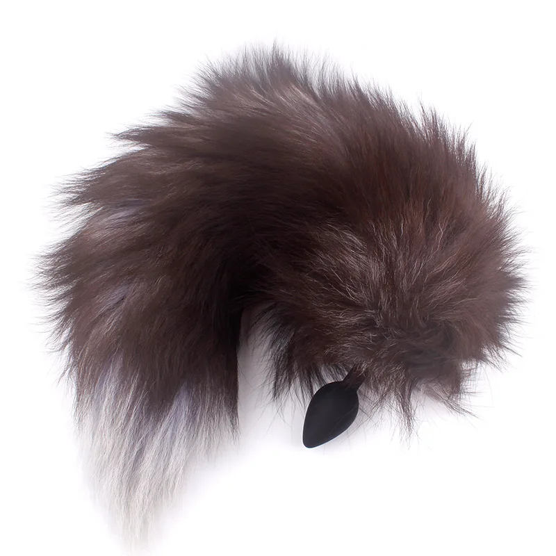 Лисий хвост металлические силиконовые маленькие анальные бусины анальная