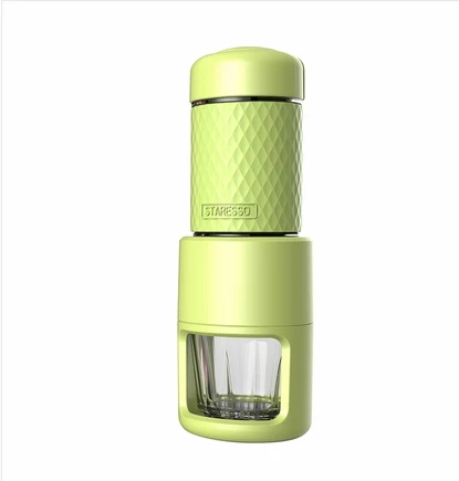Green STARESSO II Italian Concentrated Mini Manual Capsule Coffee Machine Household Portable Outdoor Coffee Maker Convenient - Цвет: Green