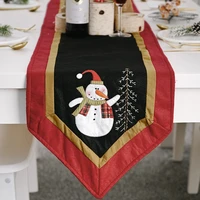 table cloth christmas tree santa snowman printed lattice tablecloth table mat cover festival decor home textile xmas decoration