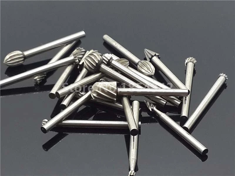 Набор коробок из 20 штук, HSS Dremel, фрезерный станок по дереву, роторный напильник, резной нож, резец, инструменты, аксессуары