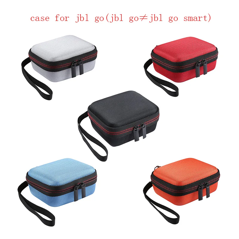 jbl go black Беспроводной Bluetooth жесткий EVA чехол для колонок с сетчатым карманом для JBL GO для кабелей зарядного устройства ремешок на молнии сумка для рук - Цвет: jbl go black